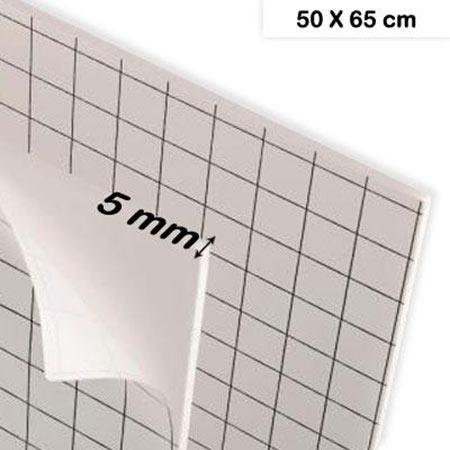 Carton mousse adhésif - 5 mm - 50 x 65 cm