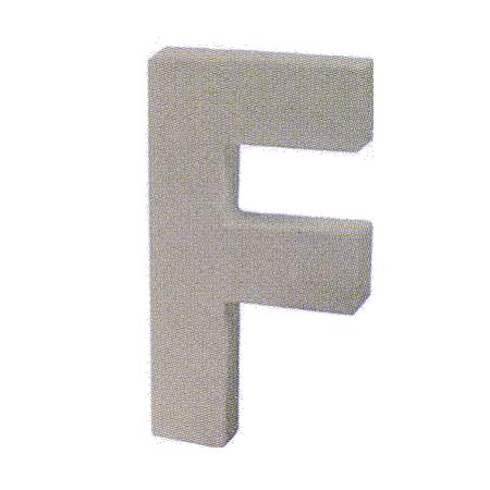 Support à décorer en papier mâché - Lettre brute F - h. 50 cm