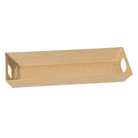 Support à décorer en papier mâché - Plateau moderne rectangulaire MM - 26 x 11 cm