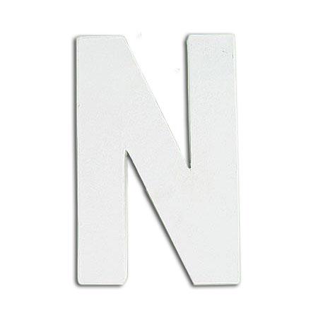 Support à décorer en papier mâché - Lettre N - h. 20.5 cm