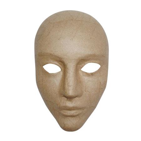 Support à décorer en papier mâché - Masque intégral - h. 25 cm