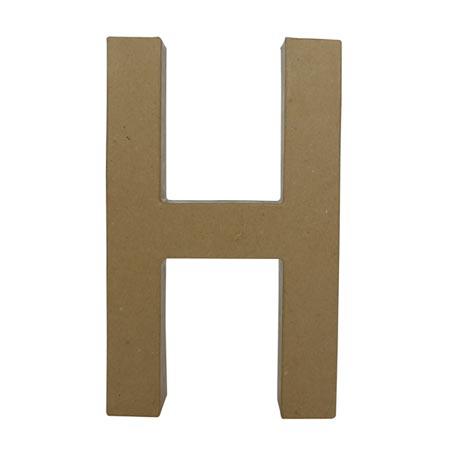 Support à décorer en papier mâché - Lettre H fantaisie