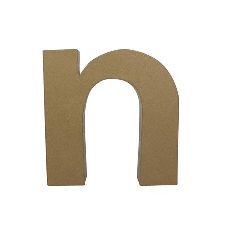 Support à décorer en papier mâché - Lettre N fantaisie