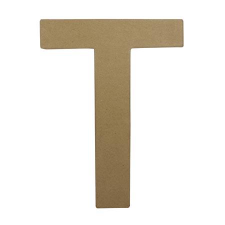 Support à décorer en papier mâché - Lettre T fantaisie