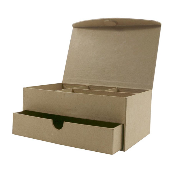 Boîte à Bijoux en papier mâché - 11 x 19 x 8 cm