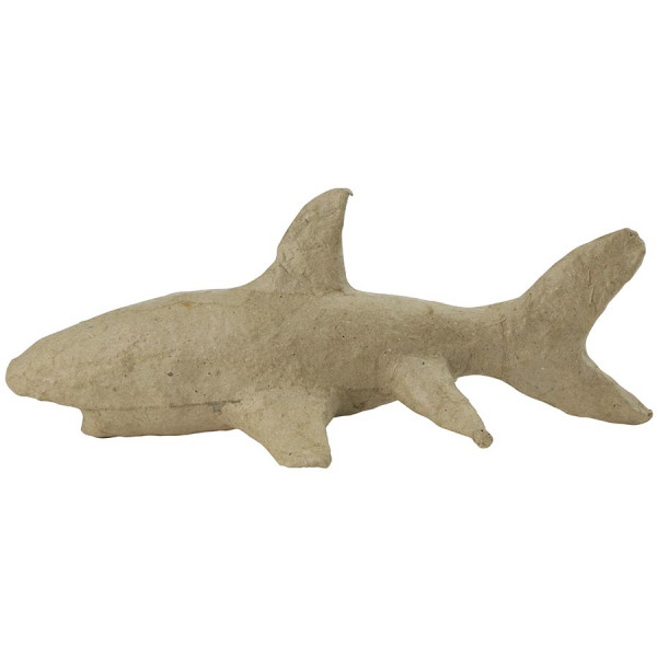Requin en papier mâché - 7 x 17 x 8 cm