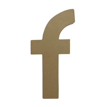 Support à décorer en papier mâché - Lettre F fantaisie