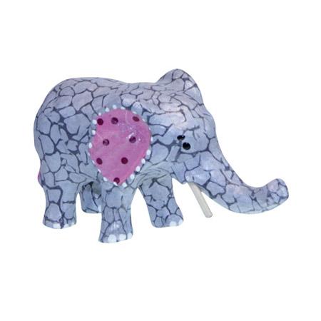 Support à décorer en papier mâché - Elephant - 12 x 6 cm