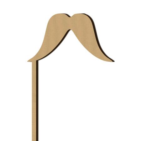 Sujet en bois médium - Photobooth Moustache mexicaine - 8,4 x 26,8 cm