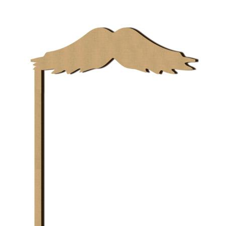 Sujet en bois médium - Photobooth Moustache bandit - 10 x 20 cm