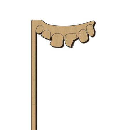 Sujet en bois médium - Photobooth Haut du dentier - 6.2 x 18.5 cm