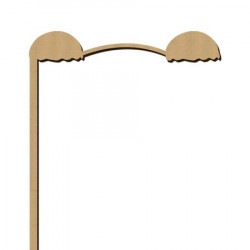 Sujet en bois médium - Photobooth Sourcils charlie - 10,6*23,8 cm