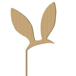 Sujet en bois médium - Photobooth Oreilles de lapin - 20*15.3 cm