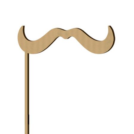 Sujet en bois médium - Photobooth Petite moustache pirate - 25,2 x 13 cm