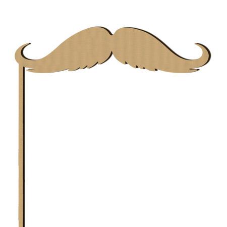 Sujet en bois médium - Photobooth Bacchantes touffues - 21,5 x 20,1 cm