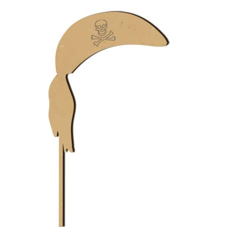 Sujet en bois médium - Photobooth Bandana pirate - 32*18 cm