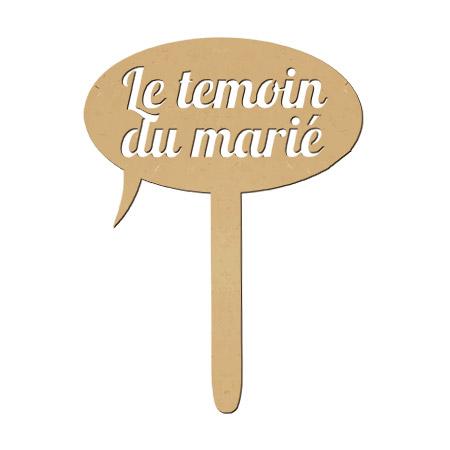 Support en bois médium - Photobooth Le panneau témoin du marié - 24 x 118 cm