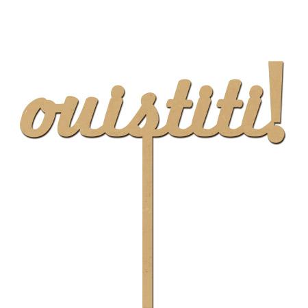 Support en bois médium - Photobooth Ouistiti ! - 20,5 x 20 cm