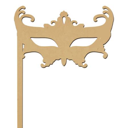 Sujet en bois médium - Photobooth masque Venise - 21,7 x 14,5 cm