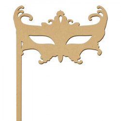 Sujet en bois médium - Photobooth masque Venise - 21,7 x 14,5 cm