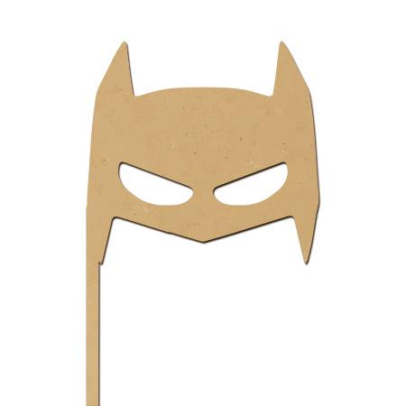 Sujet en bois médium - Photobooth masque Batman - 26,6 x 13 cm
