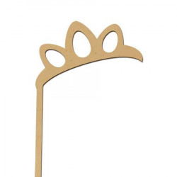 Sujet en bois médium - Photobooth couronne princesse - 25 x 12,2 cm