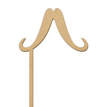 Sujet en bois médium - Photobooth Moustache tombante - 24,5 x 12,5 cm