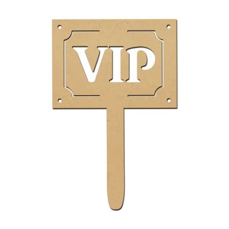 Support en bois médium - Photobooth panneau VIP - 23,7 x 15,5 cm