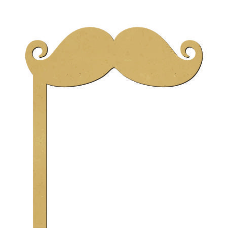 Sujet en bois médium - Photobooth moustache 1900 - 20,5 x 12,6 cm