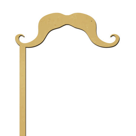 Sujet en bois médium - Photobooth Moustache chic - 21,8 x 14,6 cm