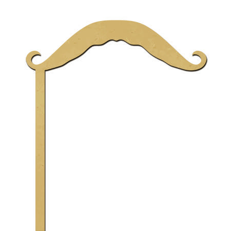 Sujet en bois médium - Photobooth Moustache aristocrate - 21,2 x 14,2 cm