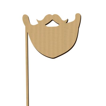 Sujet en bois médium - Photobooth Barbe moustache - 12,3 x 20 cm