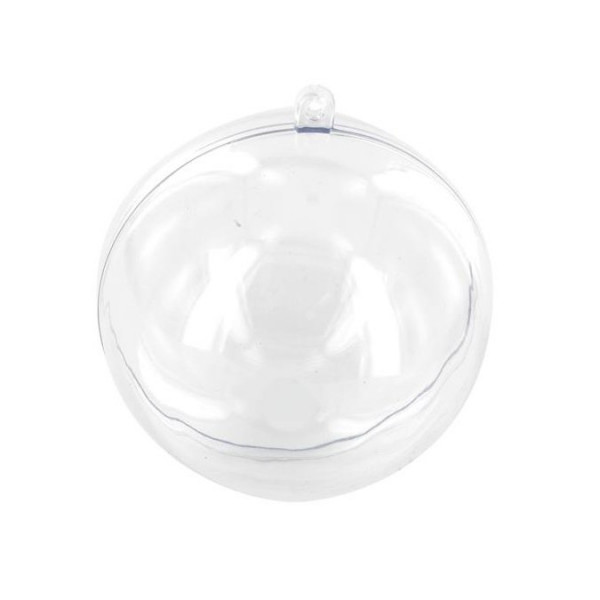 Boule en plastique transparente - divisible - 20 cm
