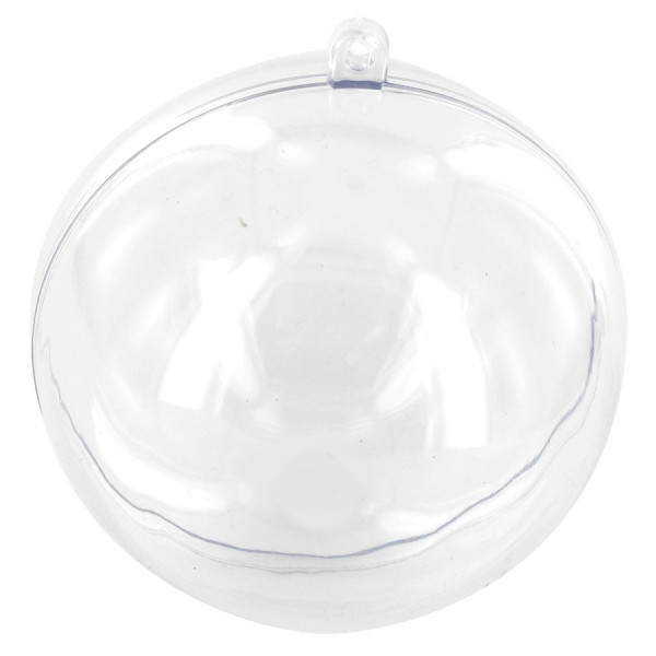Boules en plastique transparent - divisible - 4 cm - 4 pces