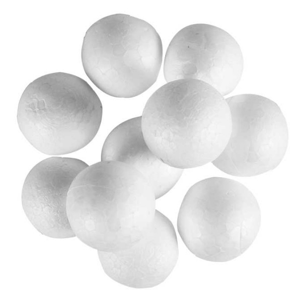 Boules en polystyrène - 3 cm - 12 pcs