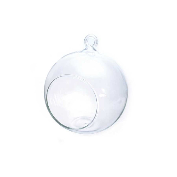 Boule ouverte en verre - 12 cm