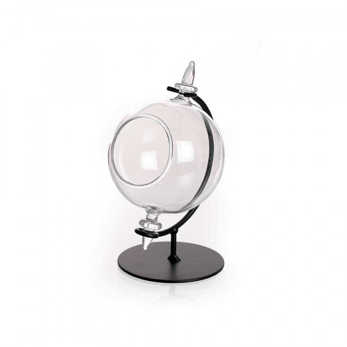 Boule décorative en verre avec support métal - Ø 8 cm