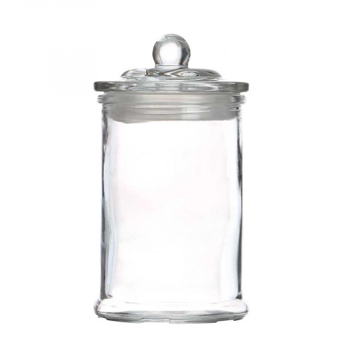 Bonbonnière en verre - Ø 8 cm x 14,5 cm
