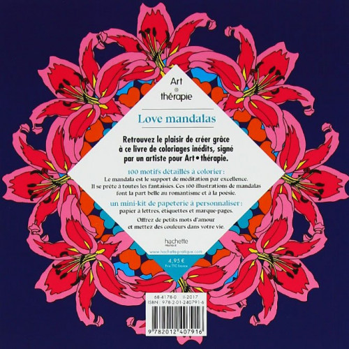 Love Mandalas - Les carrés à colorier Art Thérapie