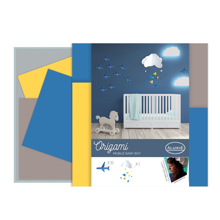 Kit Origami Deco Chambre Bebe Bleu Scrapmalin