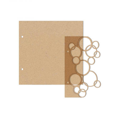 Album bulles en bois médium - 16,5 x 16,5 cm