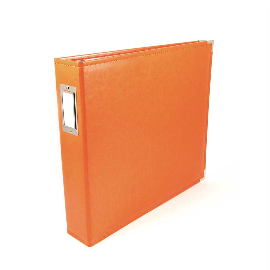 Classic Leather - Album à 3 anneaux 30 x 30 cm - orange