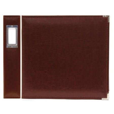 Classic Leather - Album à 3 anneaux 30 x 30 cm - cannelle
