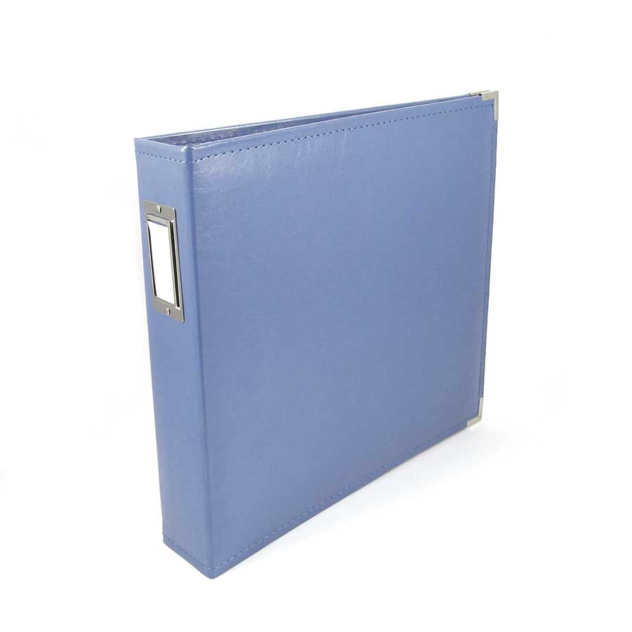 Classic Leather - Album à 3 anneaux 30 x 30 cm - bleu