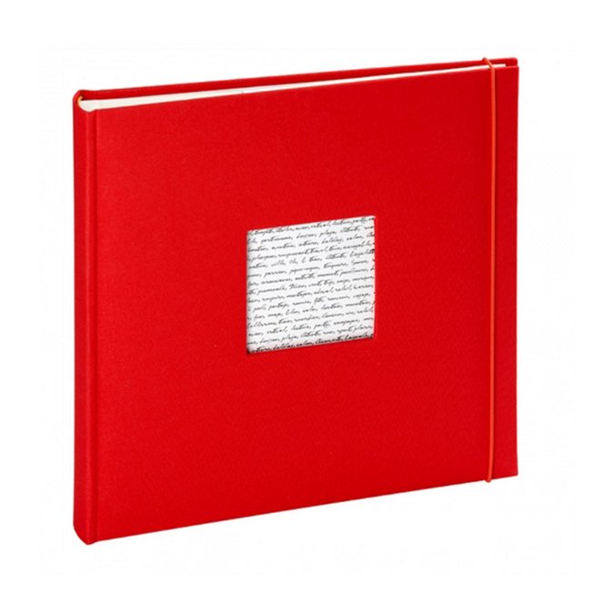 Album photos traditionnel Linea à fenêtre 60 pages - Rouge
