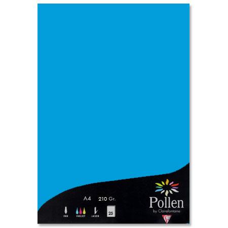 Pollen - 25 feuilles papier A4 210 g - Bleu turquoise