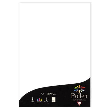 Pollen - 25 feuilles papier A4 210 g - Blanc