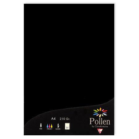 Pollen - 25 feuilles papier A4 210 g - Noir