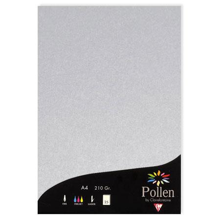Pollen - 25 feuilles papier A4 210 g - Argent