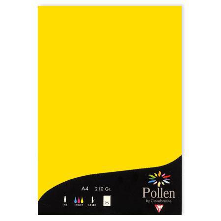 Pollen - 25 feuilles papier A4 210 g - Jaune soleil